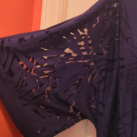 Lane Bryant SZ 18/20 Navy Cold Shoulder Dress - Picture 5 of 14